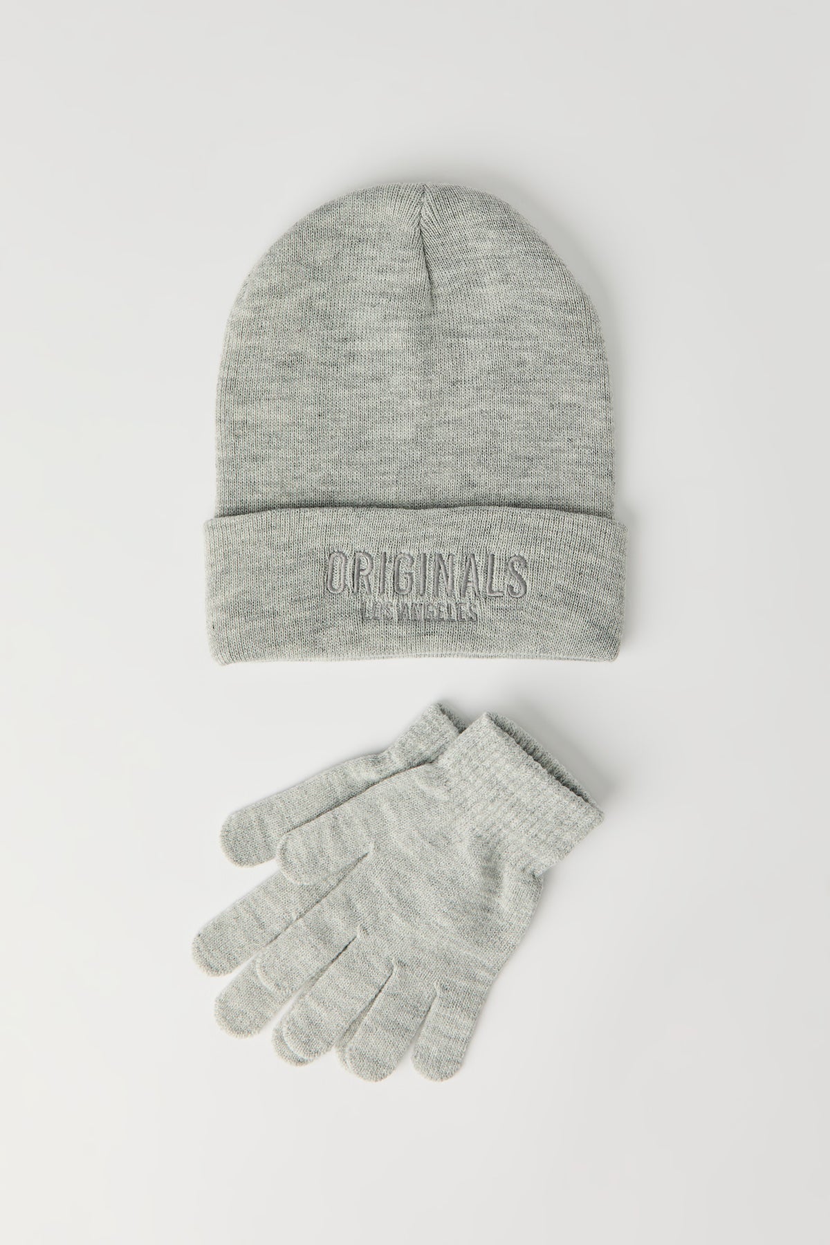 Kids Original Hat & Glove Set - Heather Grey