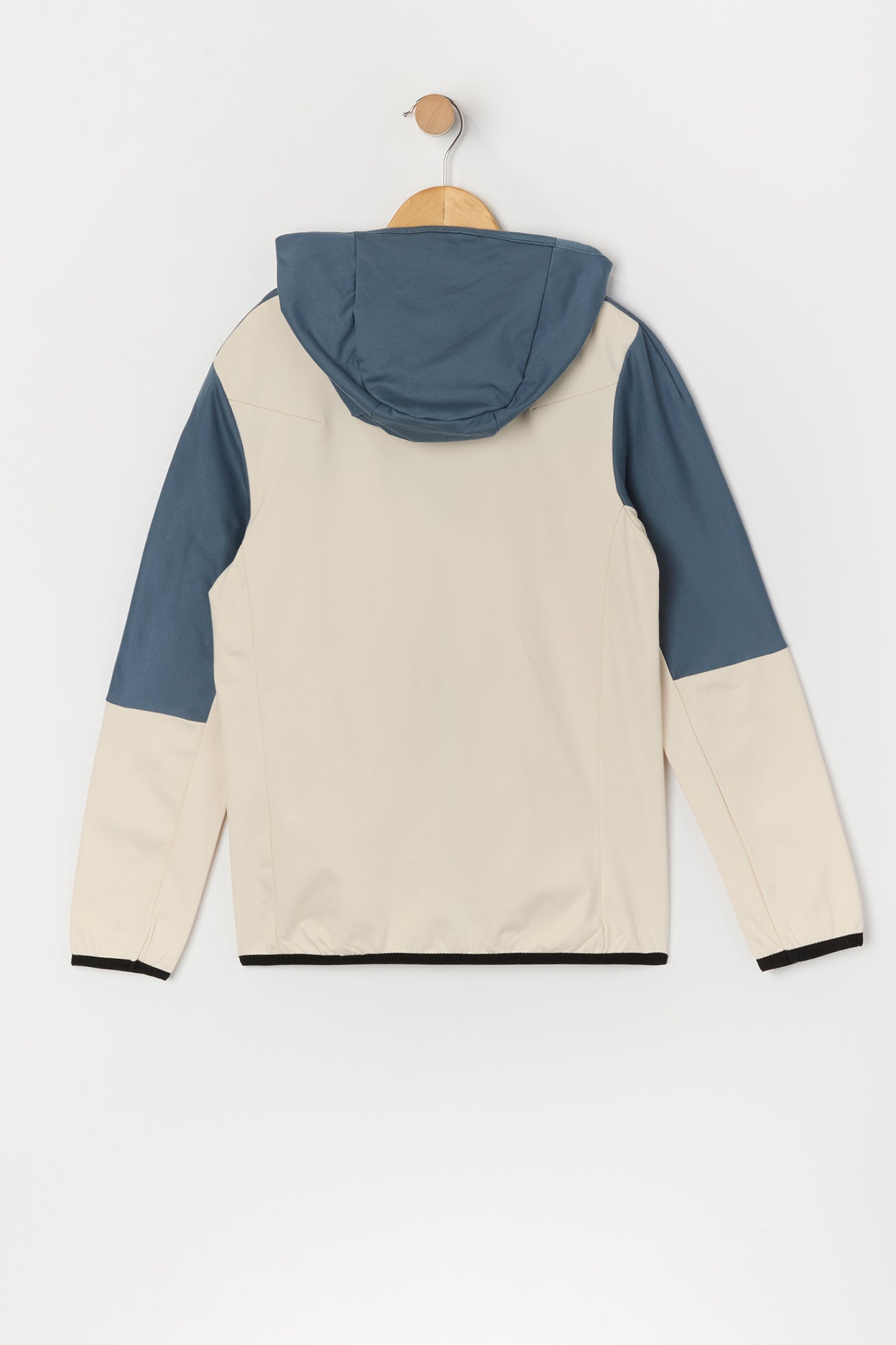 Blouson Active à capuchon avec blocs de couleurs et fermeture glissière