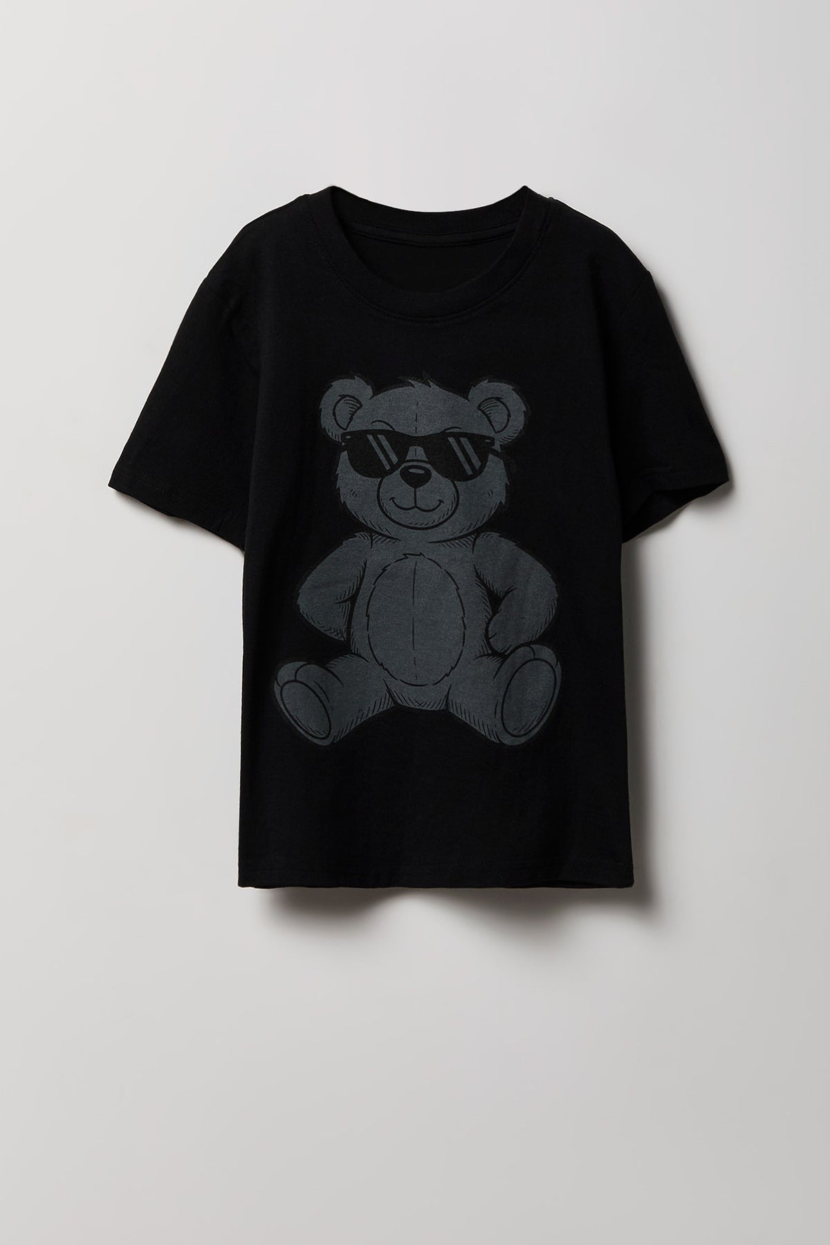 Kids Bear Graphic T-Shirt - Black