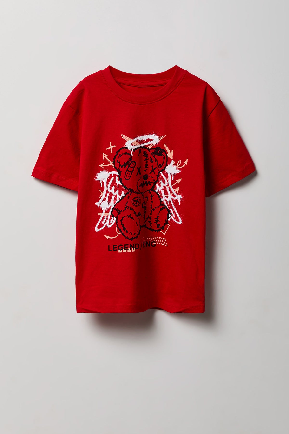 Kids Bear Graphic T-Shirt - Red