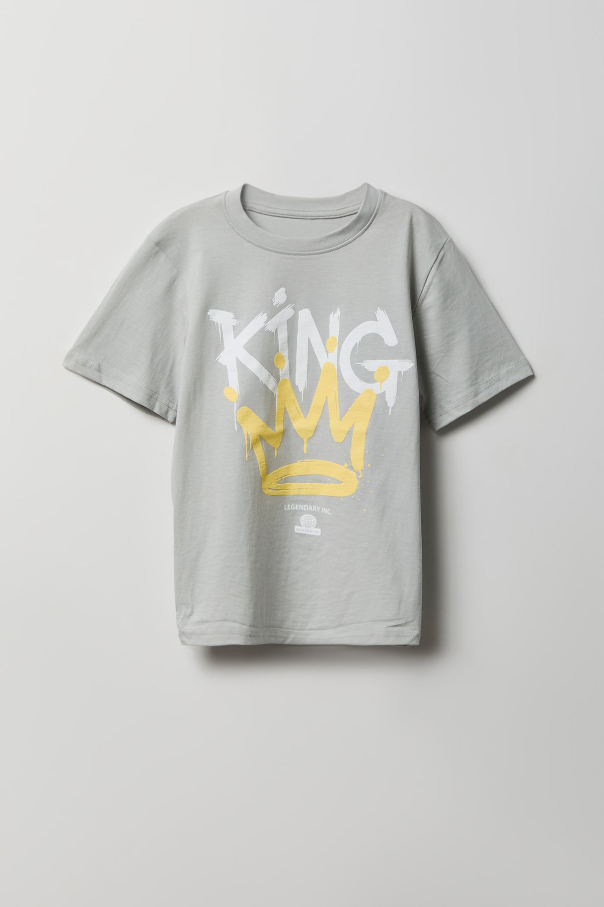 T-shirt à imprimé King avec graffitis pour garçon
