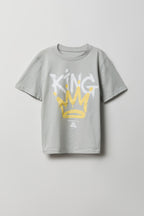 T-shirt à imprimé King avec graffitis pour garçon