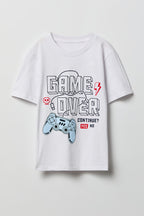 T-shirt à imprimé Game Over pour garçon