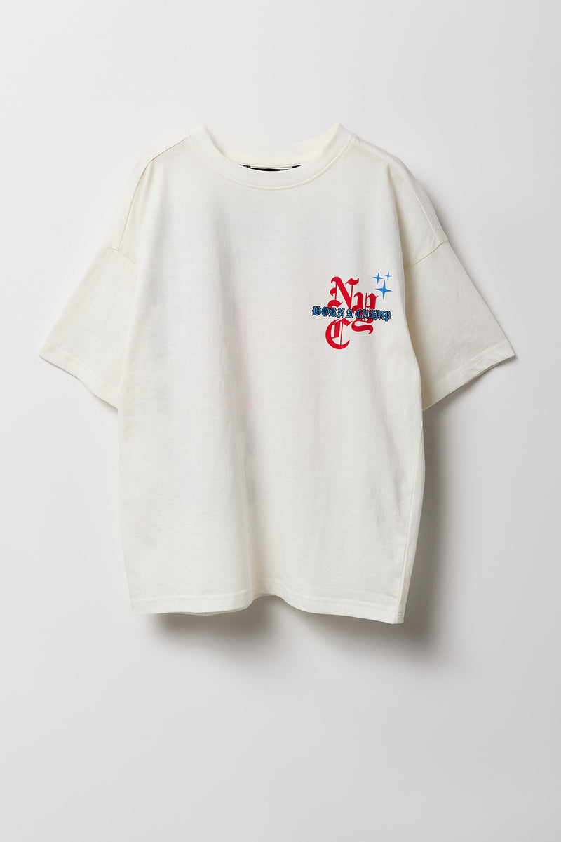 T-shirt à imprimé NYC Born a Champ pour garçon