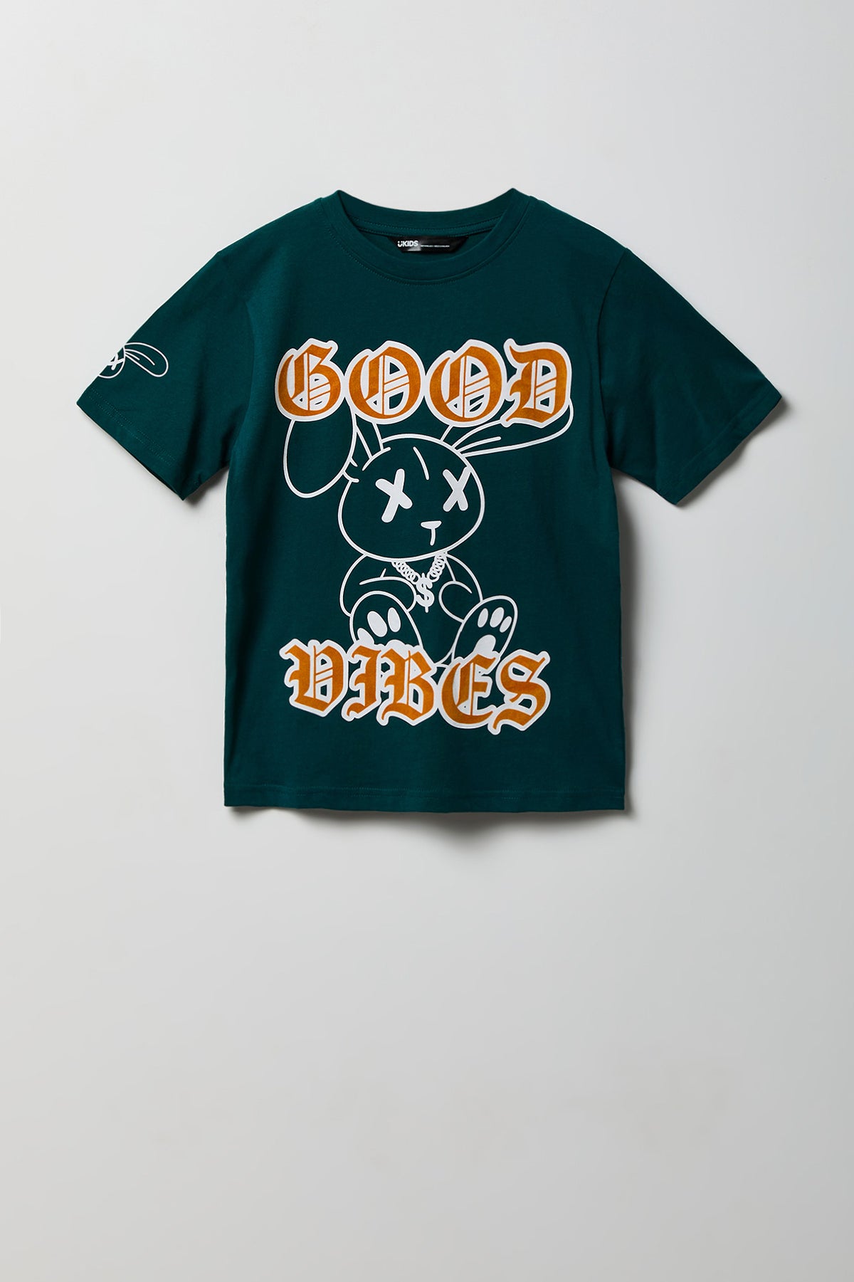 Kids Bunny Graphic T-Shirt - Green