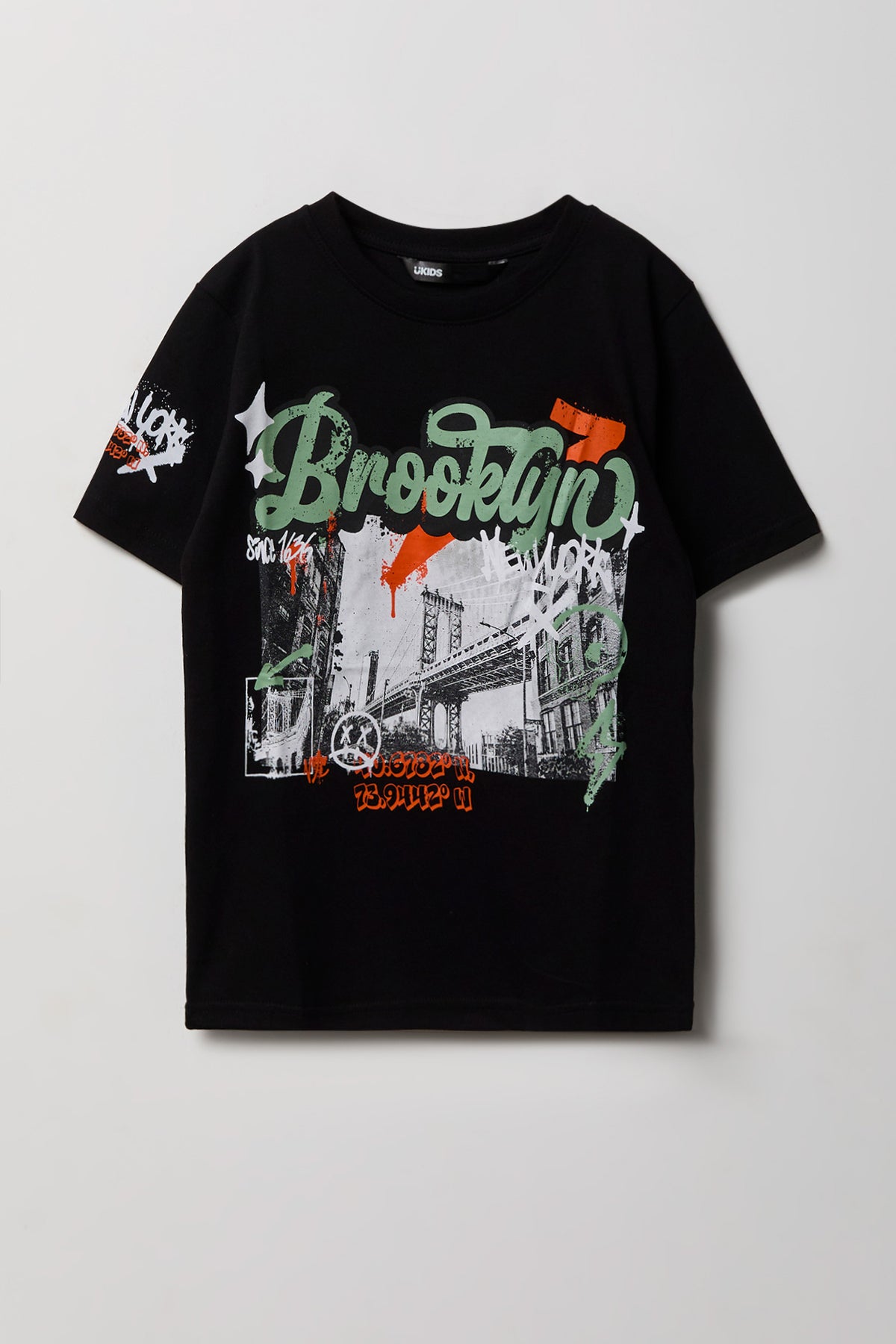 Kids Graffiti Graphic T-Shirt - Black