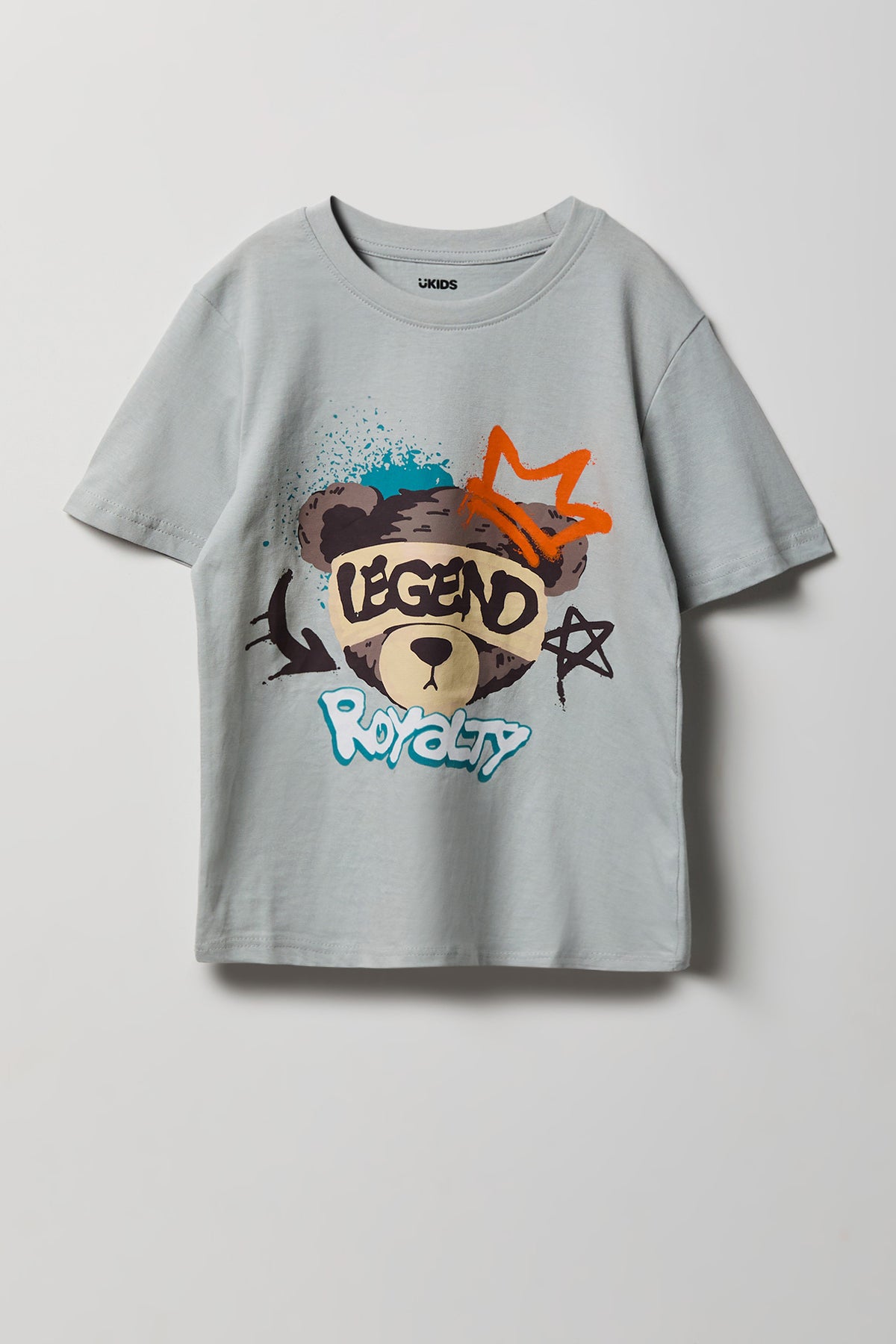 Boys Legend Graphic T-Shirt - Light Grey