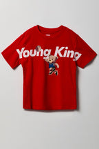 T-shirt à imprimé Bear King pour garçon