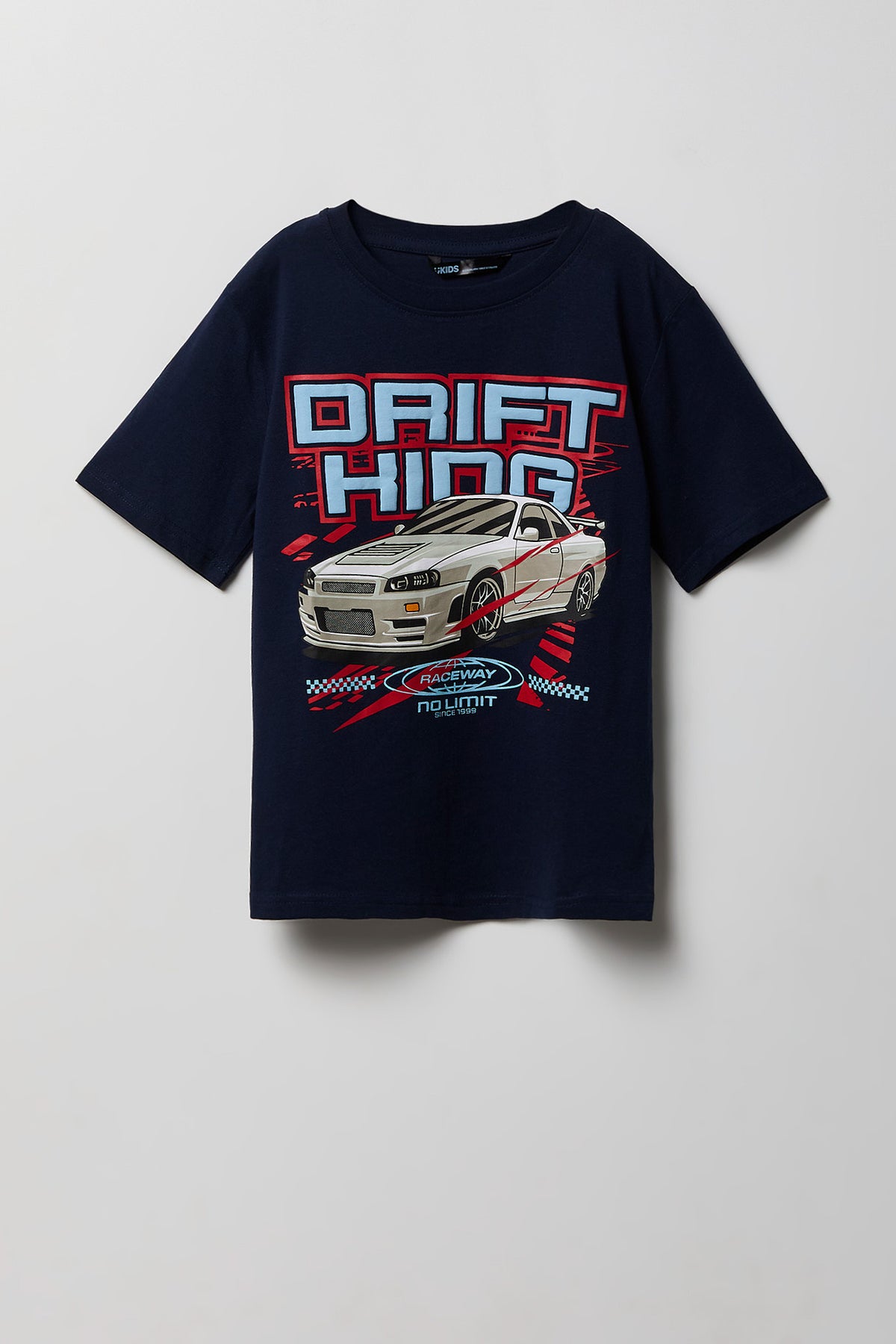Boys Racing Graphic T-Shirt - Navy