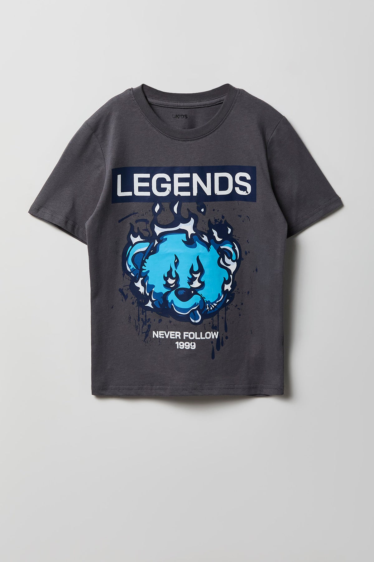 Kids Graphic T-Shirt - Grey Blue