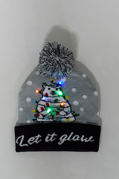 Tuque de Noël illuminée pour jeune