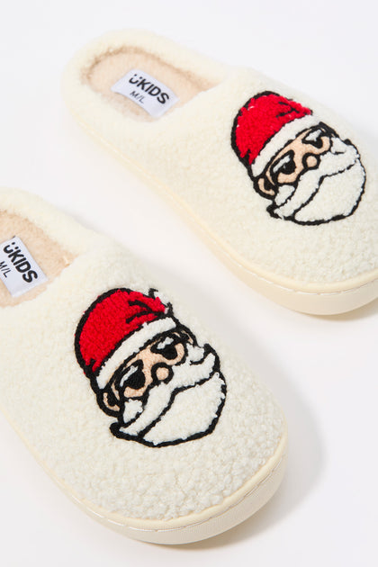 Boys Christmas Faux-Fur Slipper