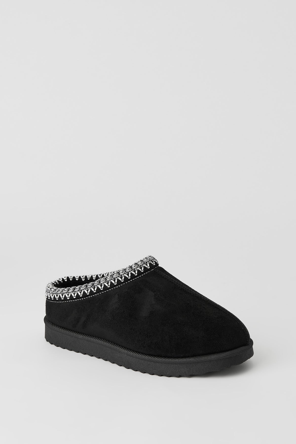 Vue alternative 3. Pantoufles en similisuède avec motif brodé pour enfant