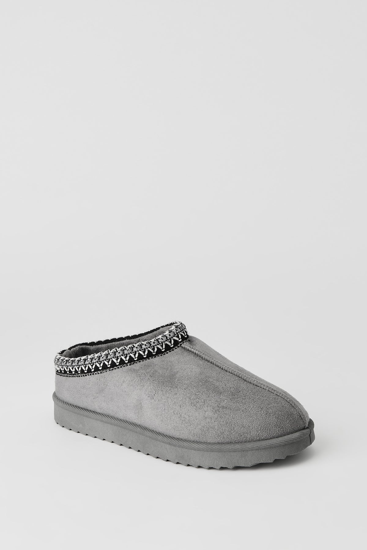 Vue alternative 3. Pantoufles en similisuède avec motif brodé pour enfant