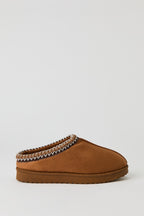 Kids Faux Sueded Embroidered Slipper Booties