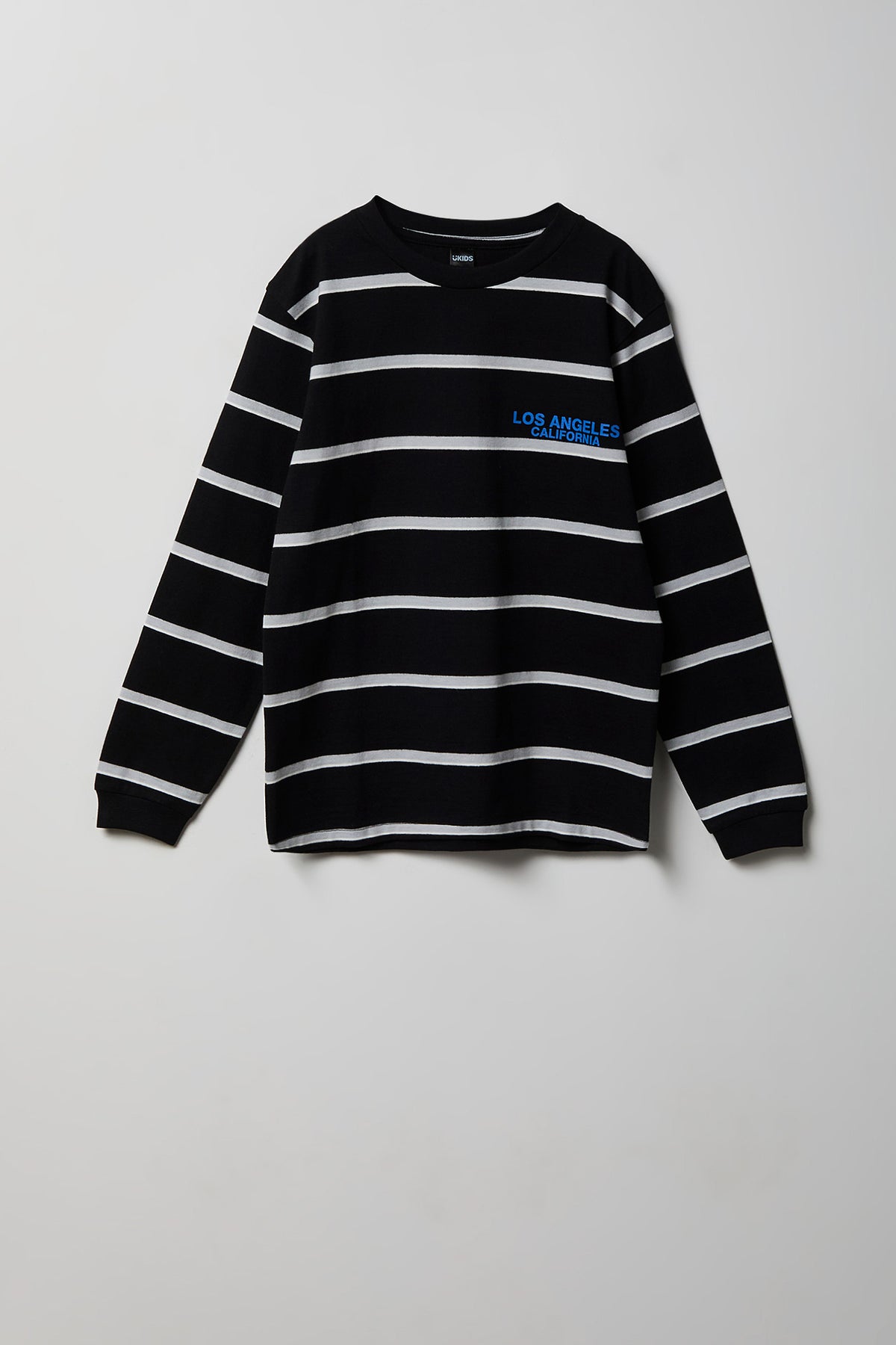 Alt View 2. Boys Graphic Striped Long Sleeve T-Shirt - Black