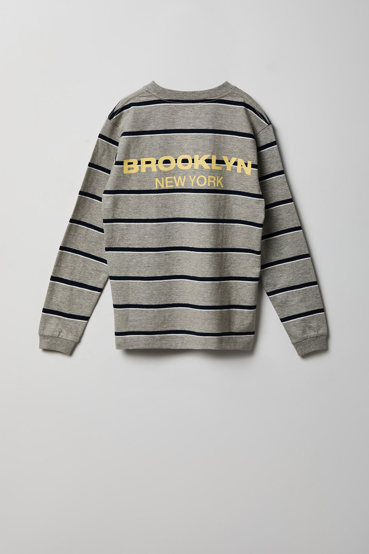 Boys Graphic Striped Long Sleeve T-Shirt - Heather Grey