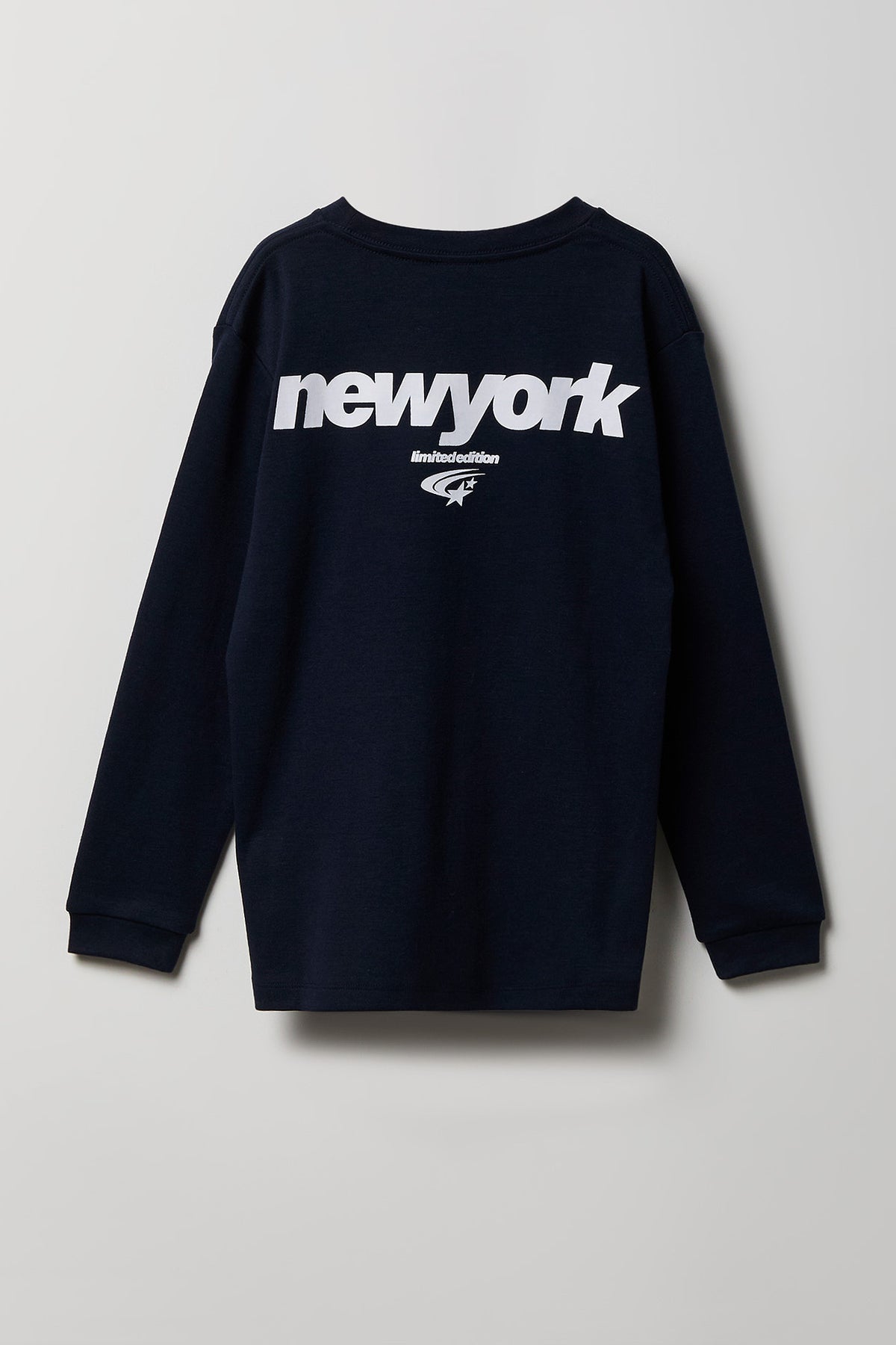 Alt View 2. Boys City Graphic Long Sleeve Top - Navy