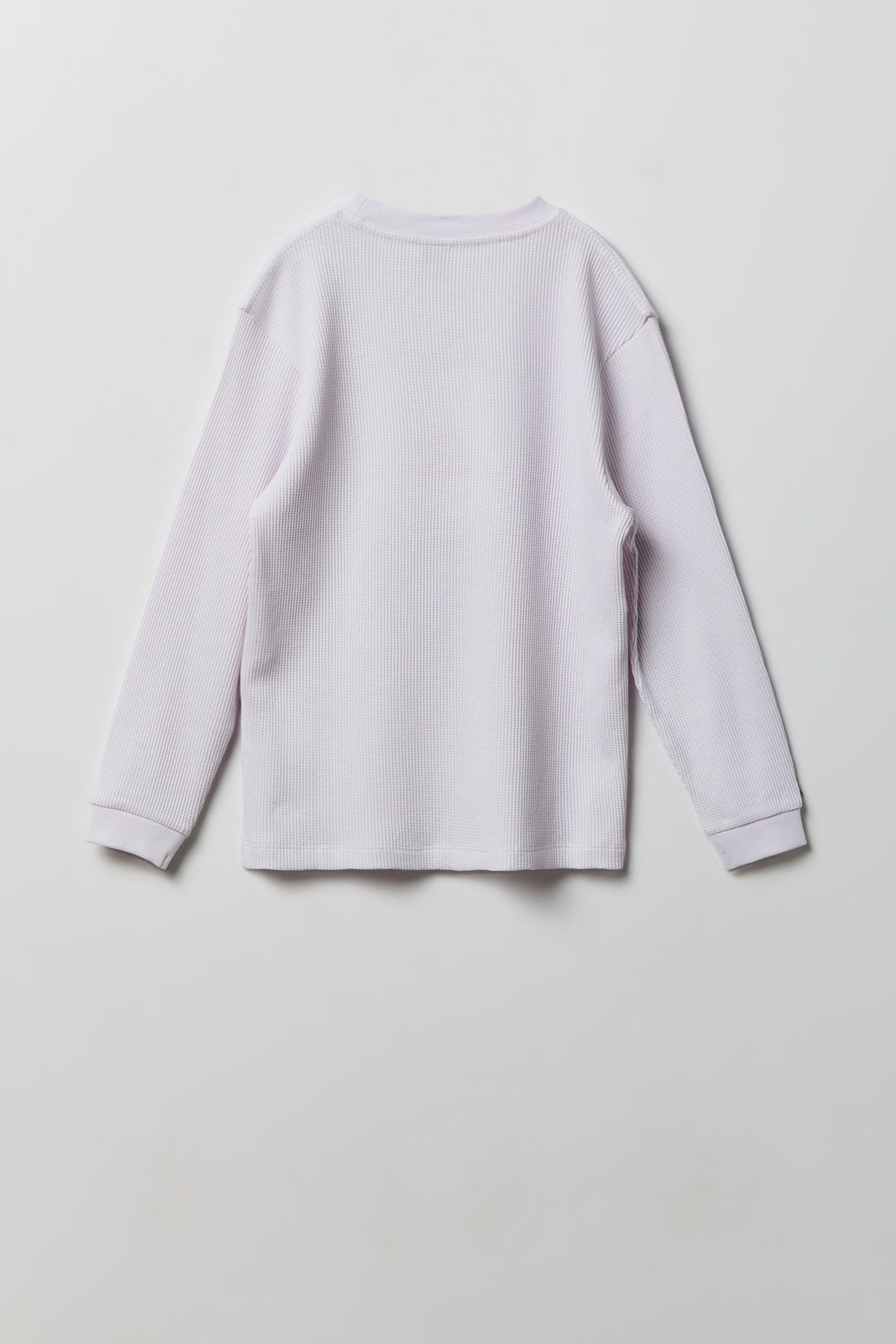 Alt View 2. Boys Graphic Waffle Knit Long Sleeve Top - Off White