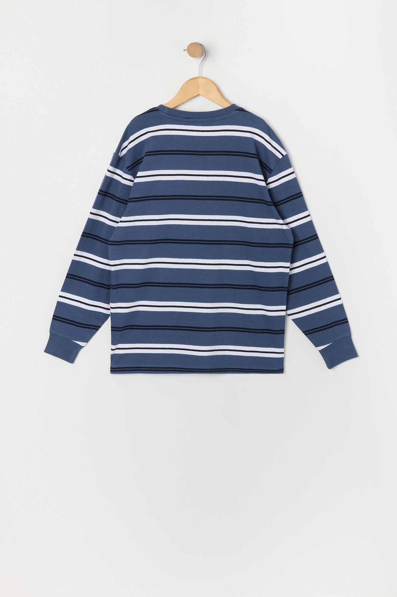 Boys Striped Crewneck Long Sleeve Top