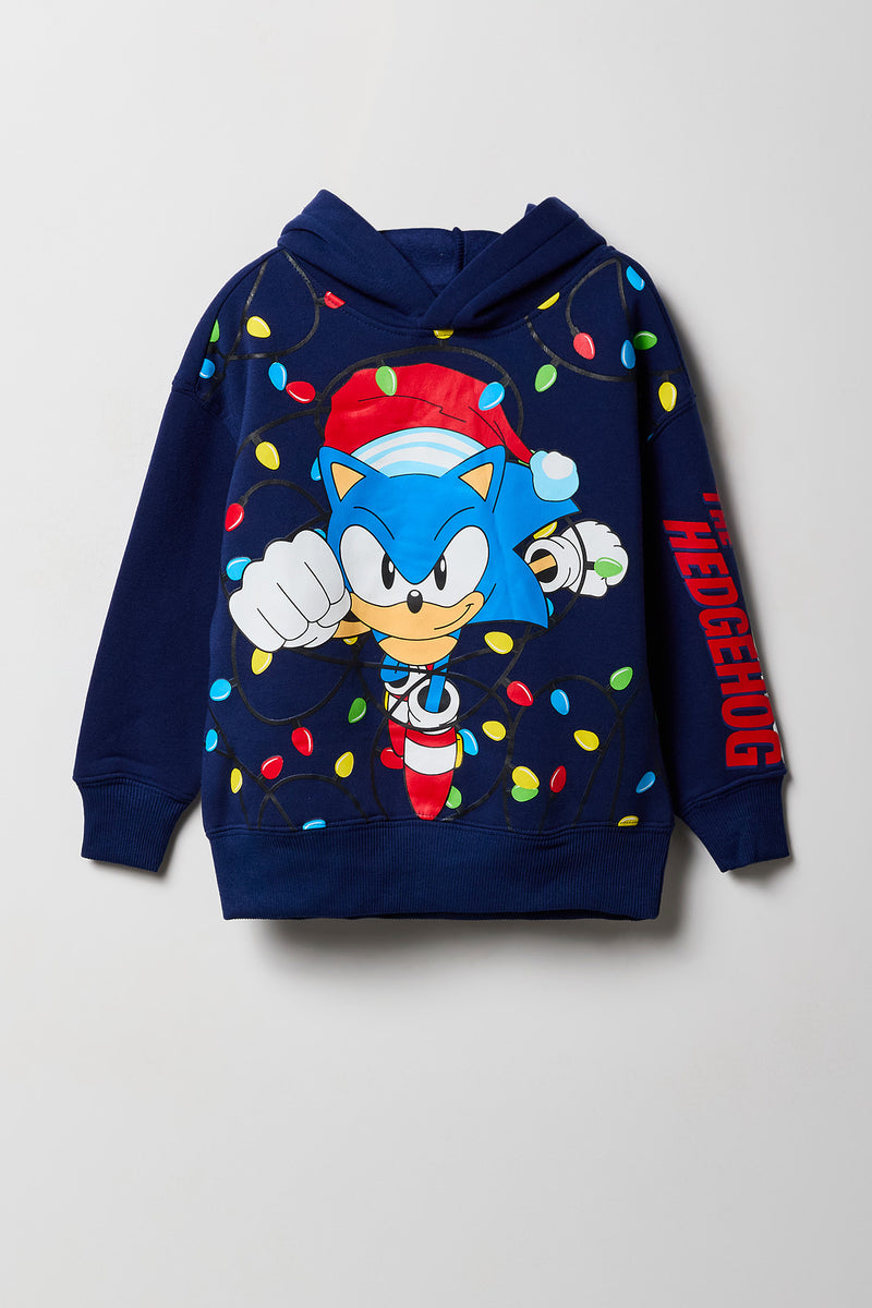 Kids Sonic Christmas Fleece Hoodie