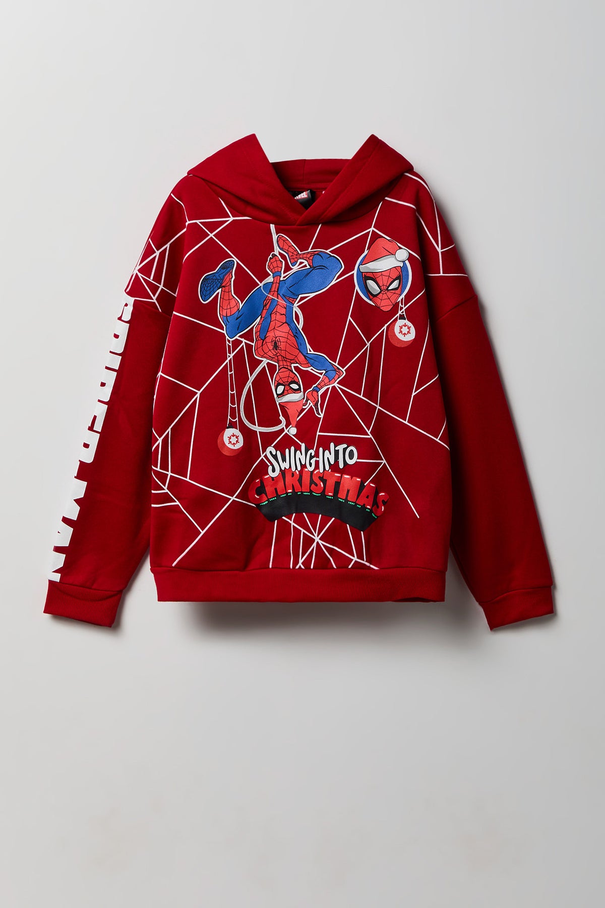 Haut à capuchon de Noël avec imprimé Spider-Man pour enfant