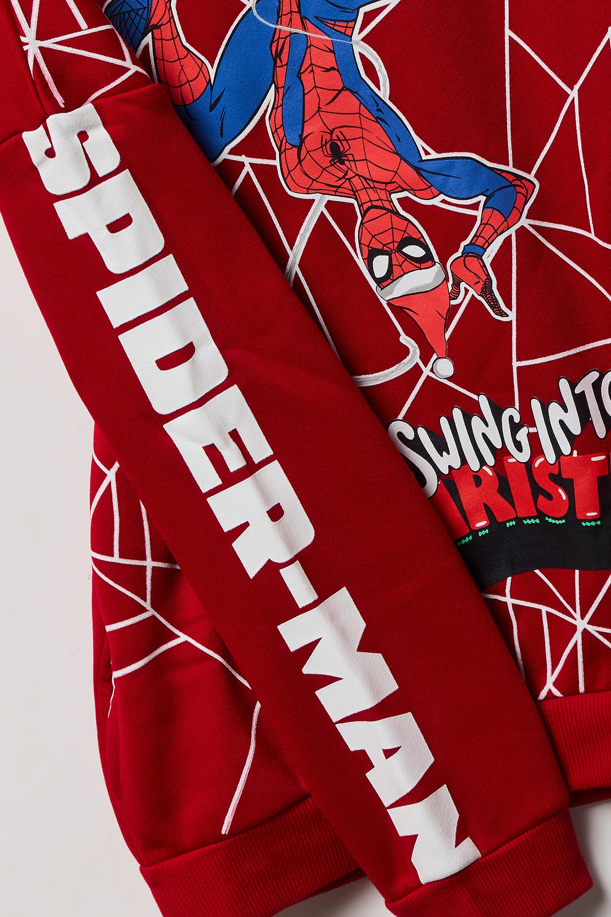 Vue alternative 3. Haut à capuchon de Noël avec imprimé Spider-Man pour enfant