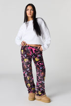 Plush Printed Pajama Pant