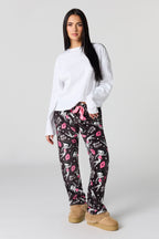 Plush Printed Pajama Pant
