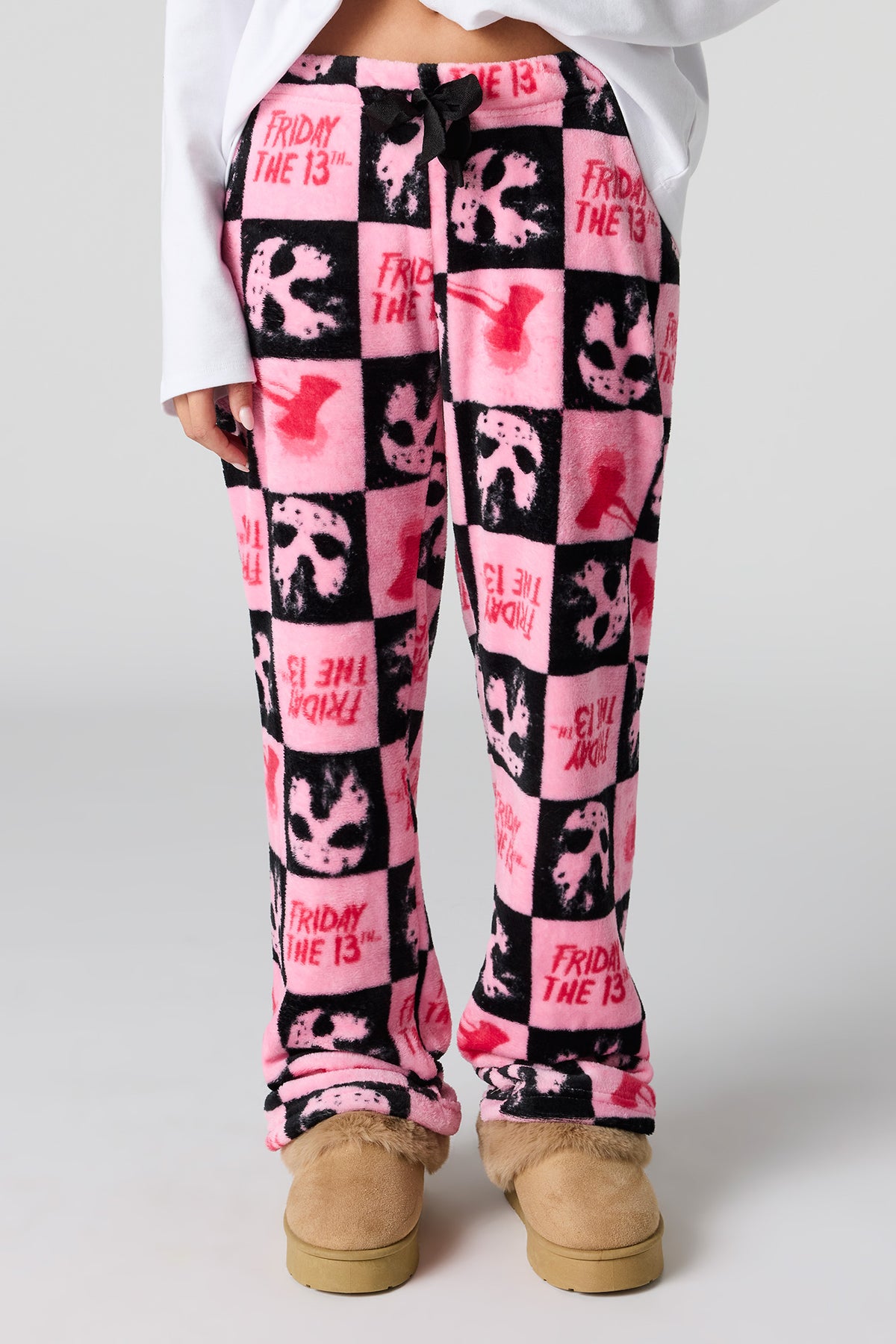Alt View 2. Plush Printed Pajama Pant - Peach