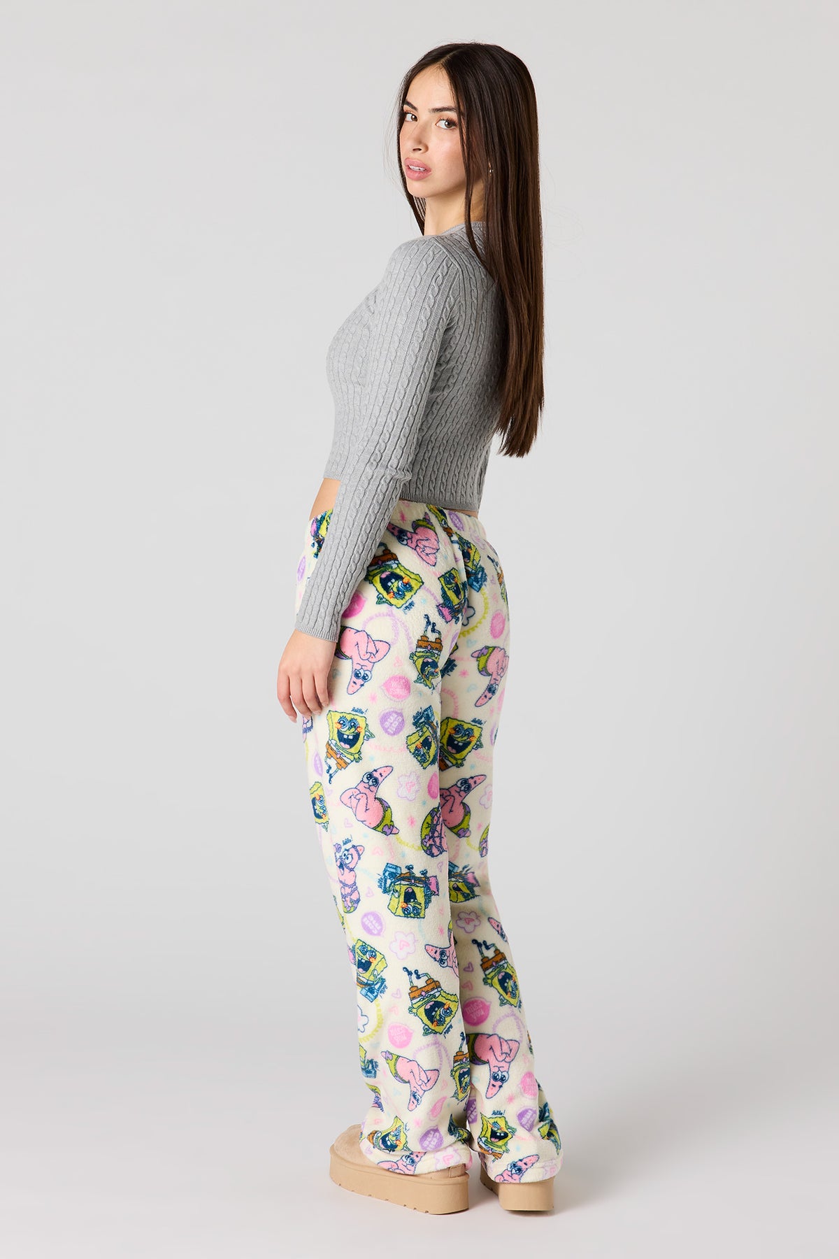 Vue alternative 3. Pantalon de pyjama en peluche à imprimé Cartoon
