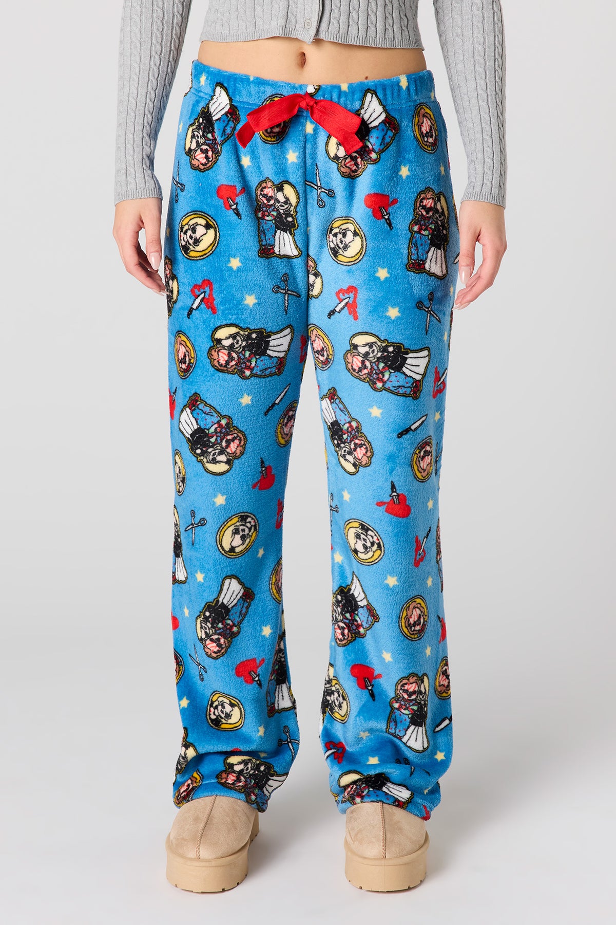 Vue alternative 2. Pantalon de pyjama en peluche à imprimé Cartoon