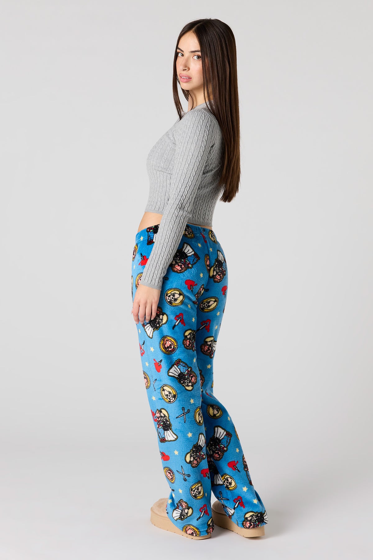 Vue alternative 3. Pantalon de pyjama en peluche à imprimé Cartoon