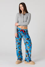 Pantalon de pyjama en peluche à imprimé Cartoon