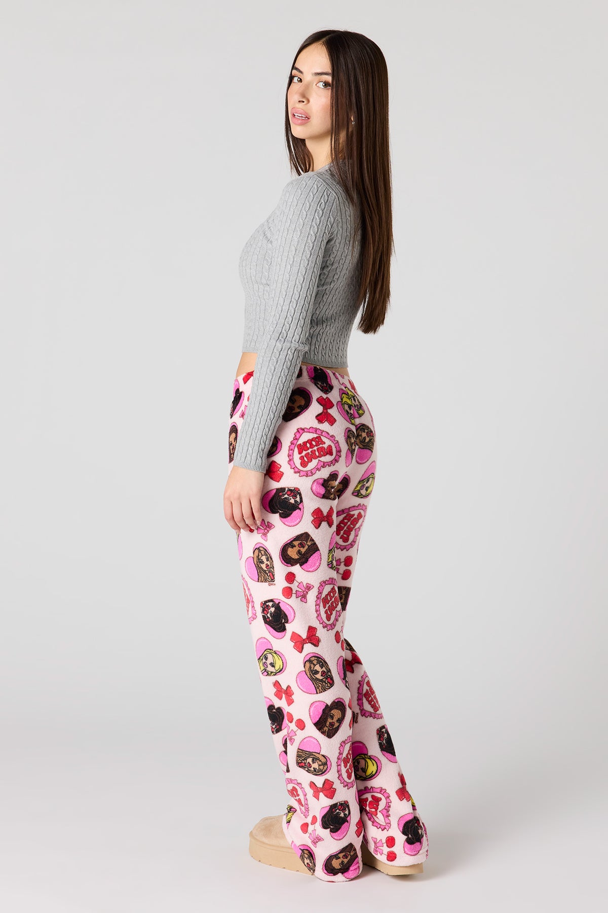 Vue alternative 3. Pantalon de pyjama en peluche à imprimé Cartoon