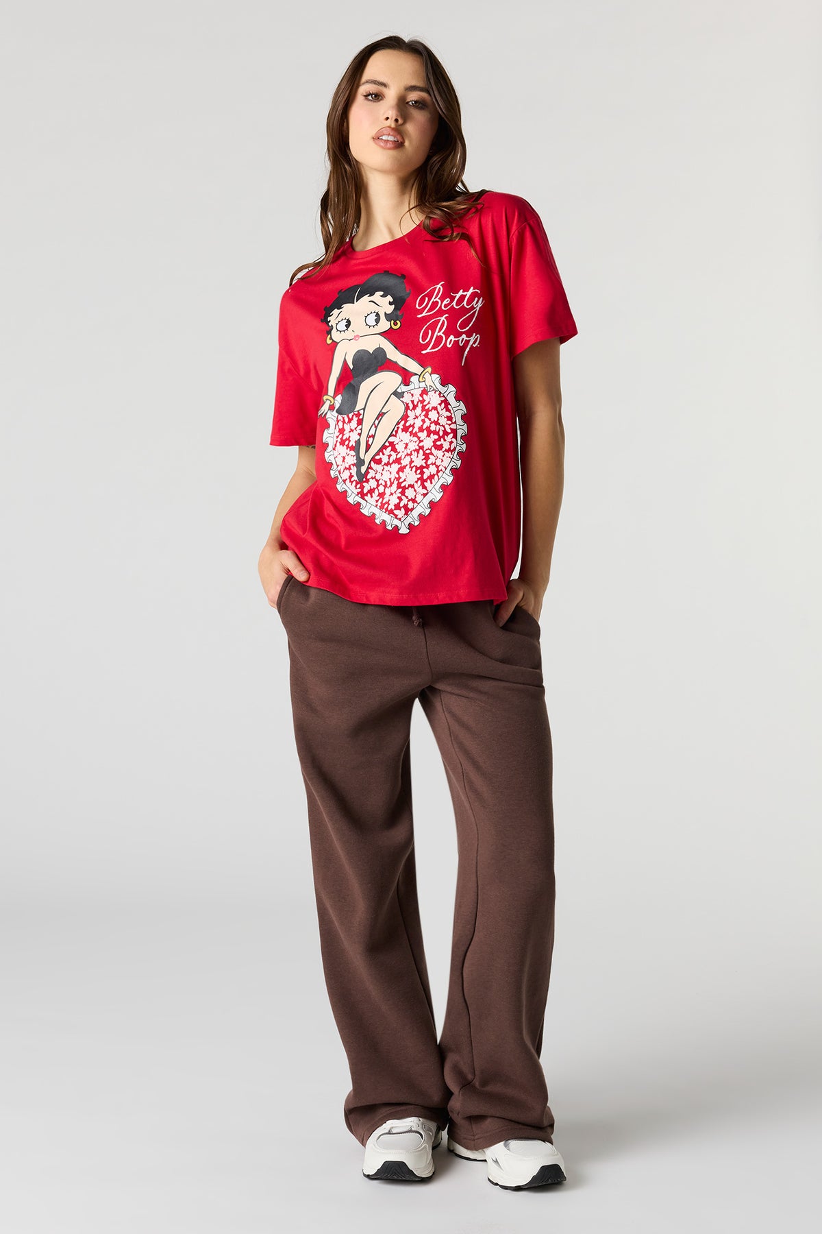 Vue alternative 3. T-shirt de coupe garçonne à imprimé Betty Boop