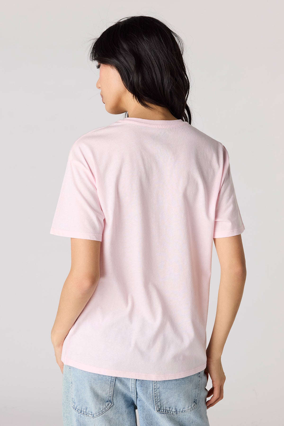 Alt View 2. Lady and the Tramp Puff Print Boyfriend T-Shirt - Light Pink