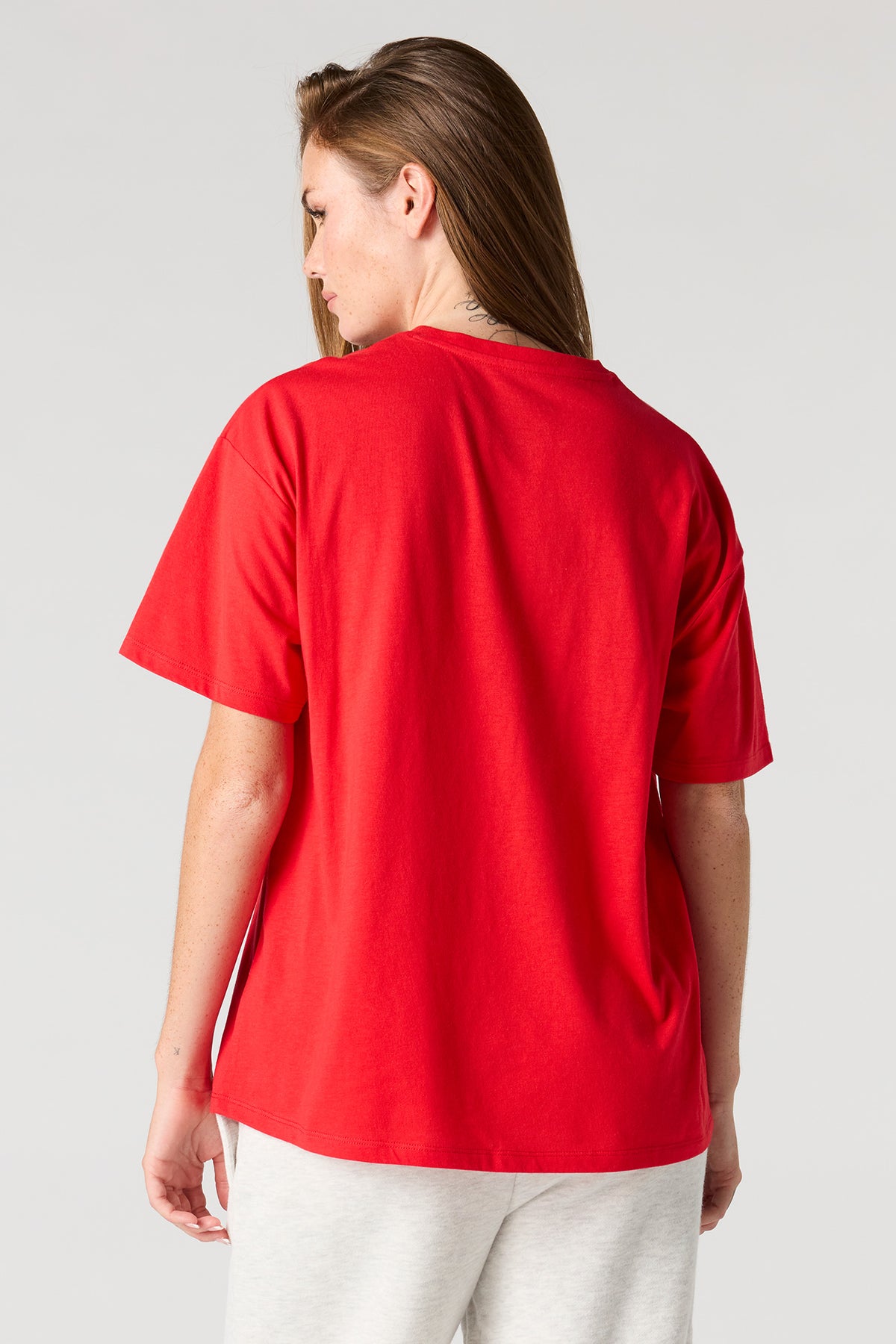 Alt View 2. Betty Boop Graphic Boyfriend T-Shirt - Red