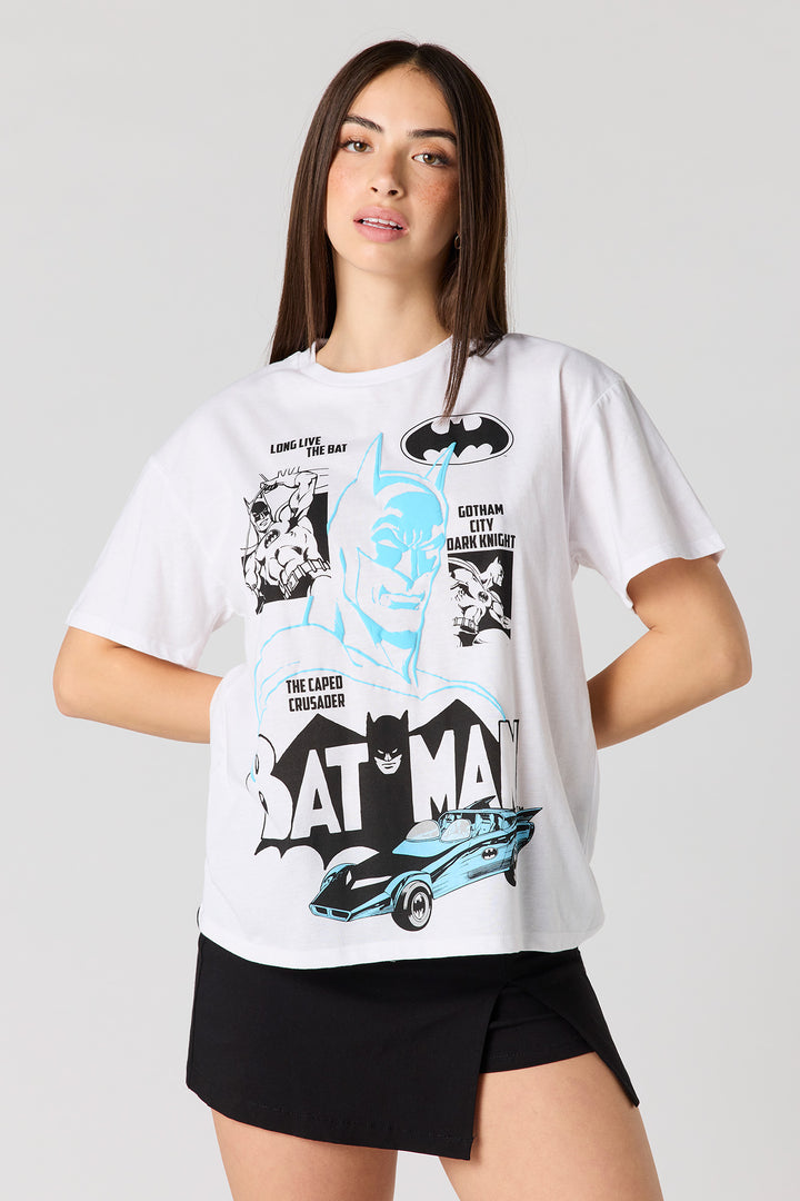 T-shirt de coupe garçonne à imprimé Batman en relief