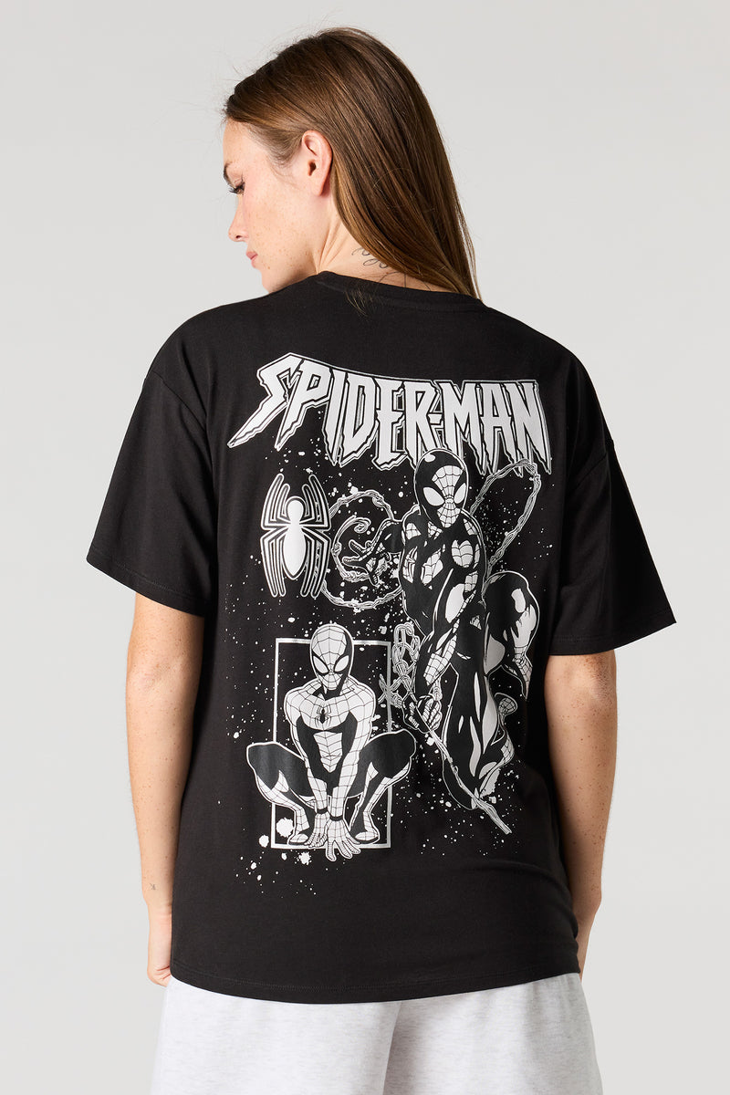 T-shirt de coupe garçonne à imprimé Spiderman