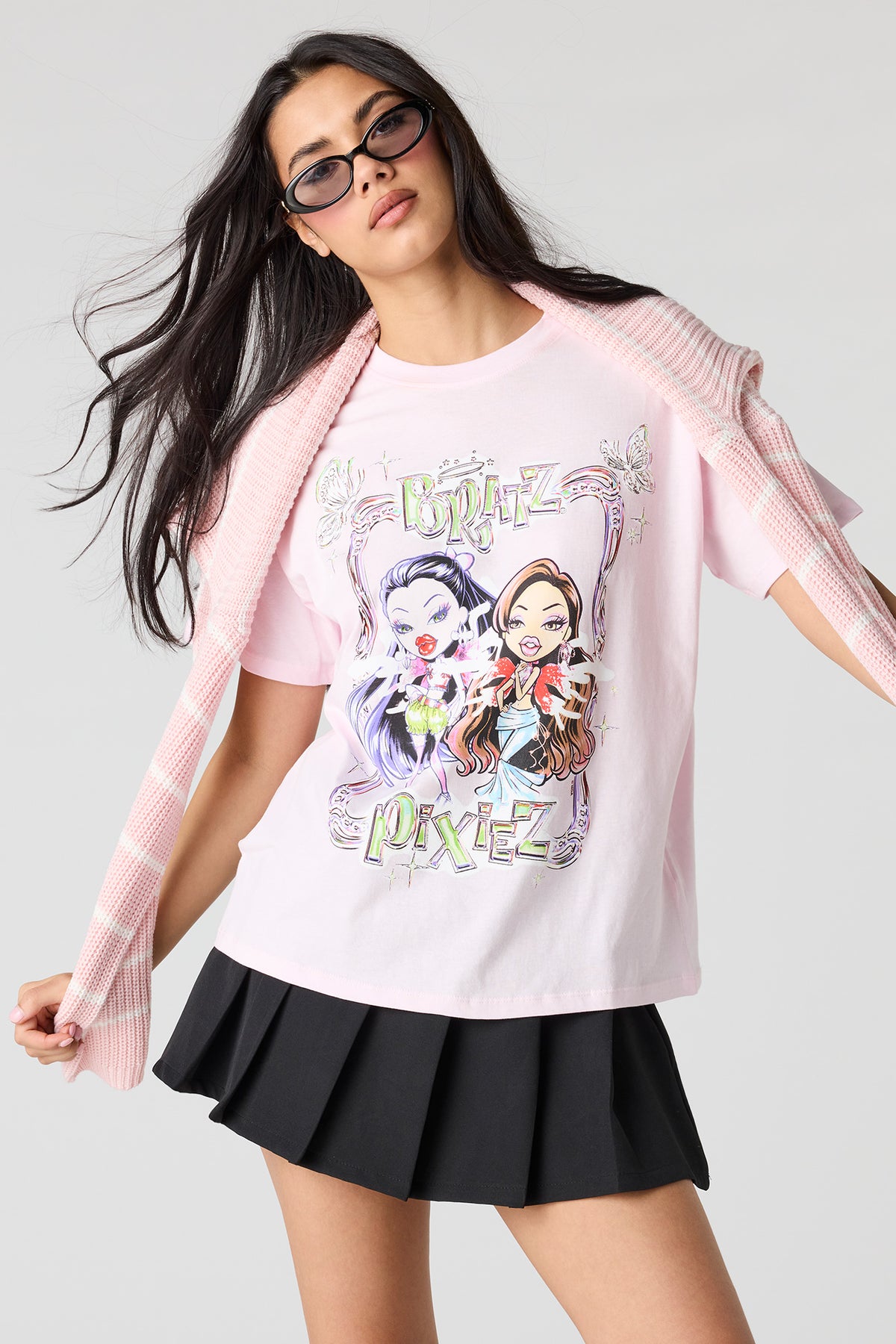 Bratz Graphic Boyfriend T-Shirt - Light Pink