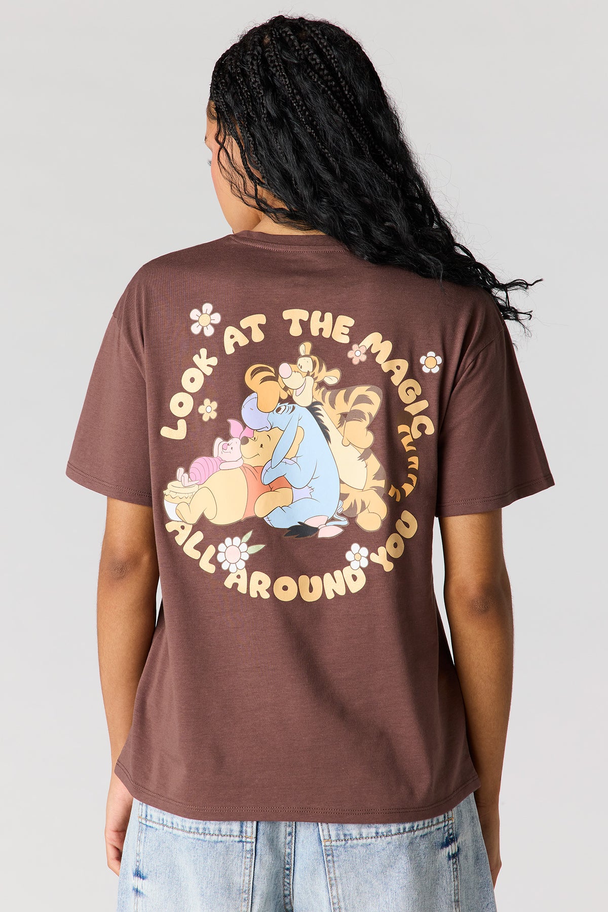Alt View 2. Winnie the Pooh Graphic Boyfriend T-Shirt - Brown