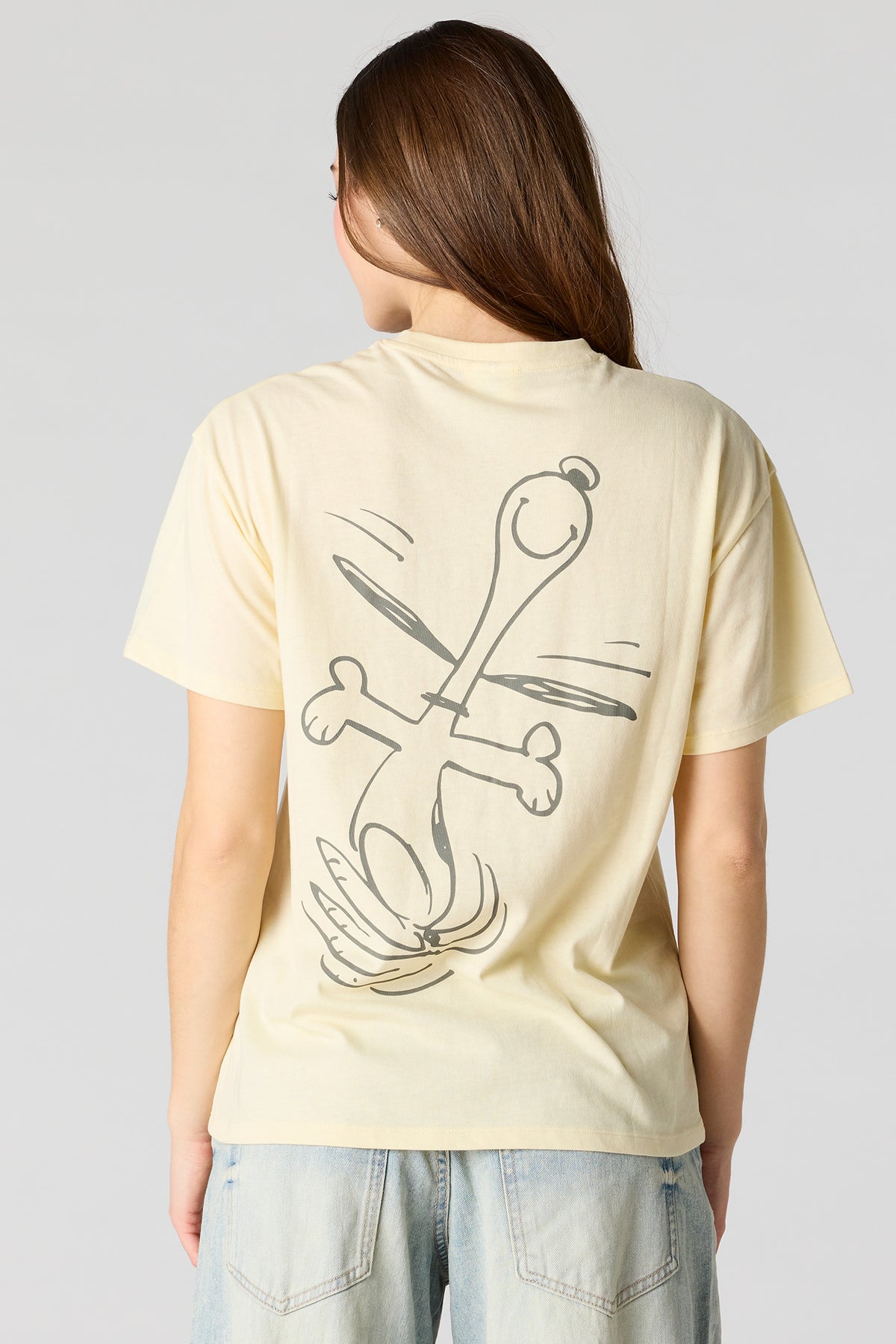 Vue alternative 2. T-shirt de coupe garçonne à imprimé Peanuts Snoopy