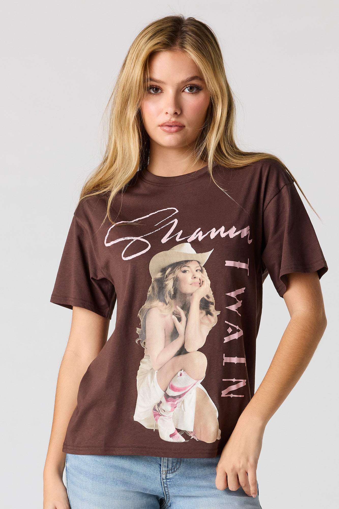 Shania Twain HD Print Boyfriend T-Shirt – Urban Planet