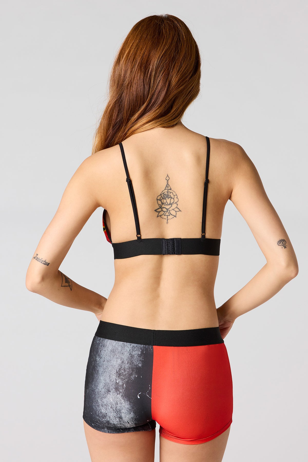 Alt View 3. Chucky Triangle Bra & Boy Short Set - Red
