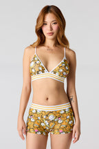 Ensemble avec soutien-gorge triangulaire et culotte garçonne à imprimé Garfield