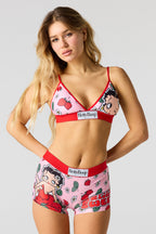 Betty Boop Triangle Bra & Boy Short Set