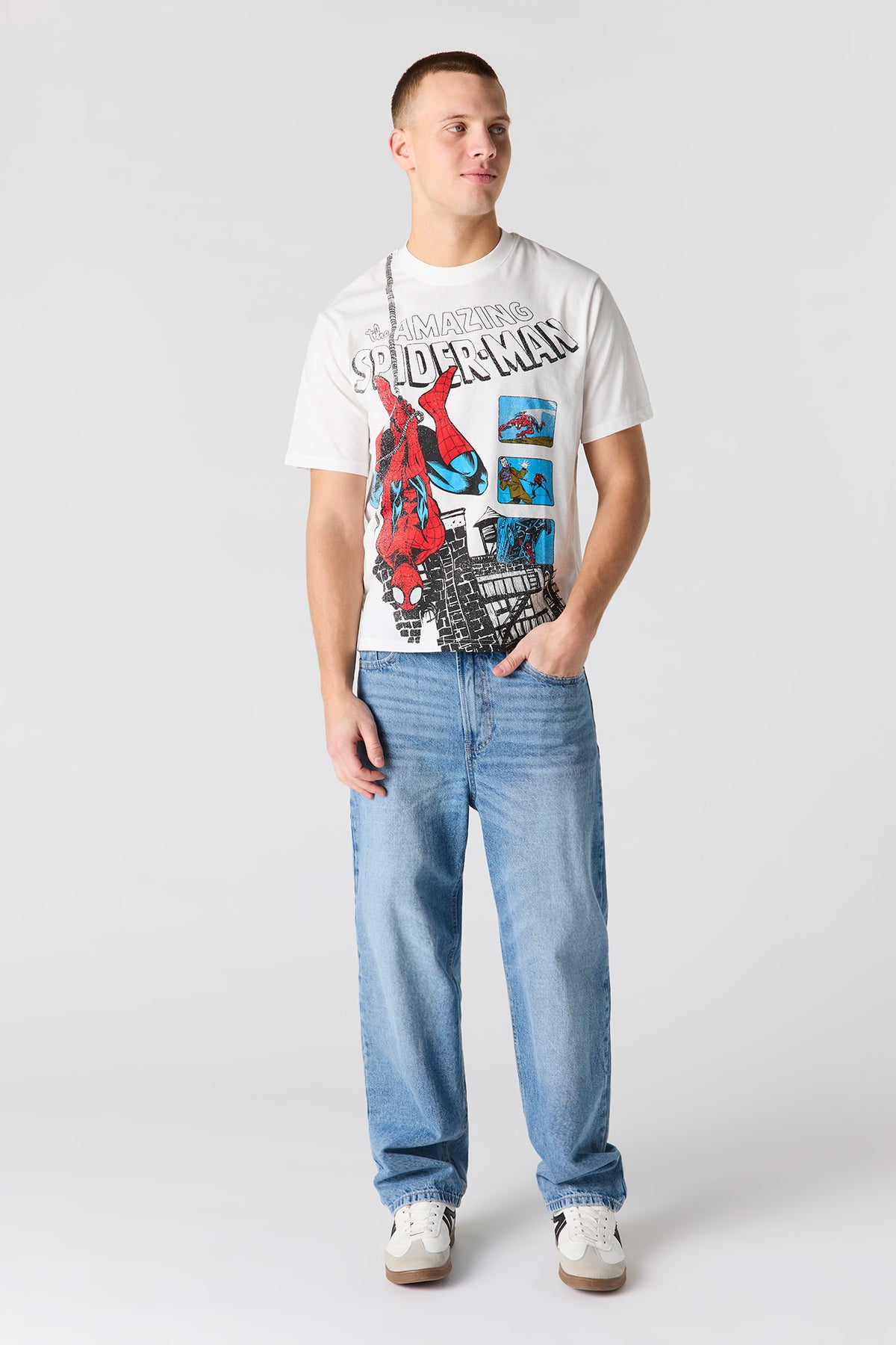 Vue alternative 2. T-shirt en coton épais de luxe à imprimé Spider-Man