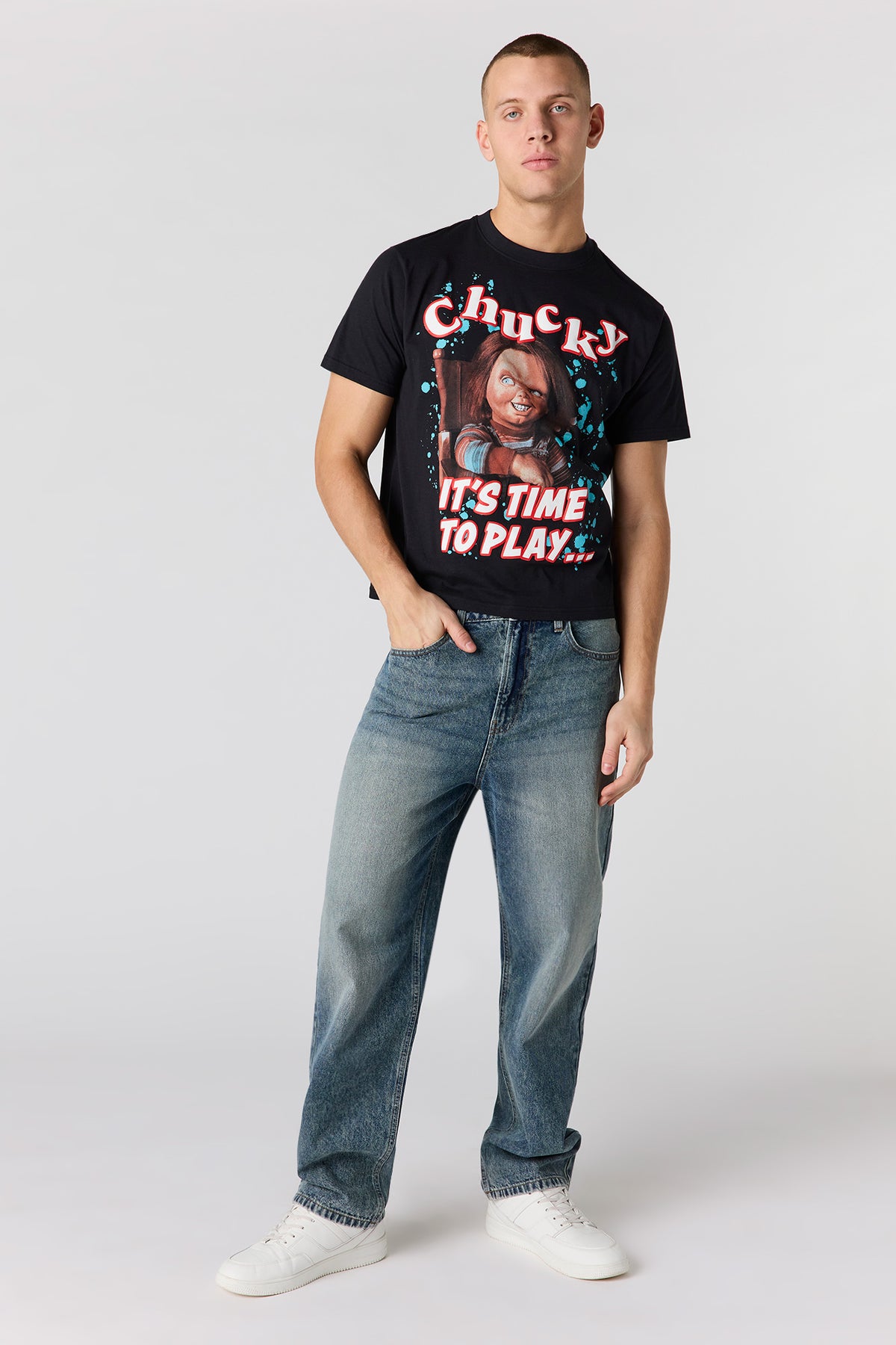 Vue alternative 3. T-shirt à imprimé Chucky en relief