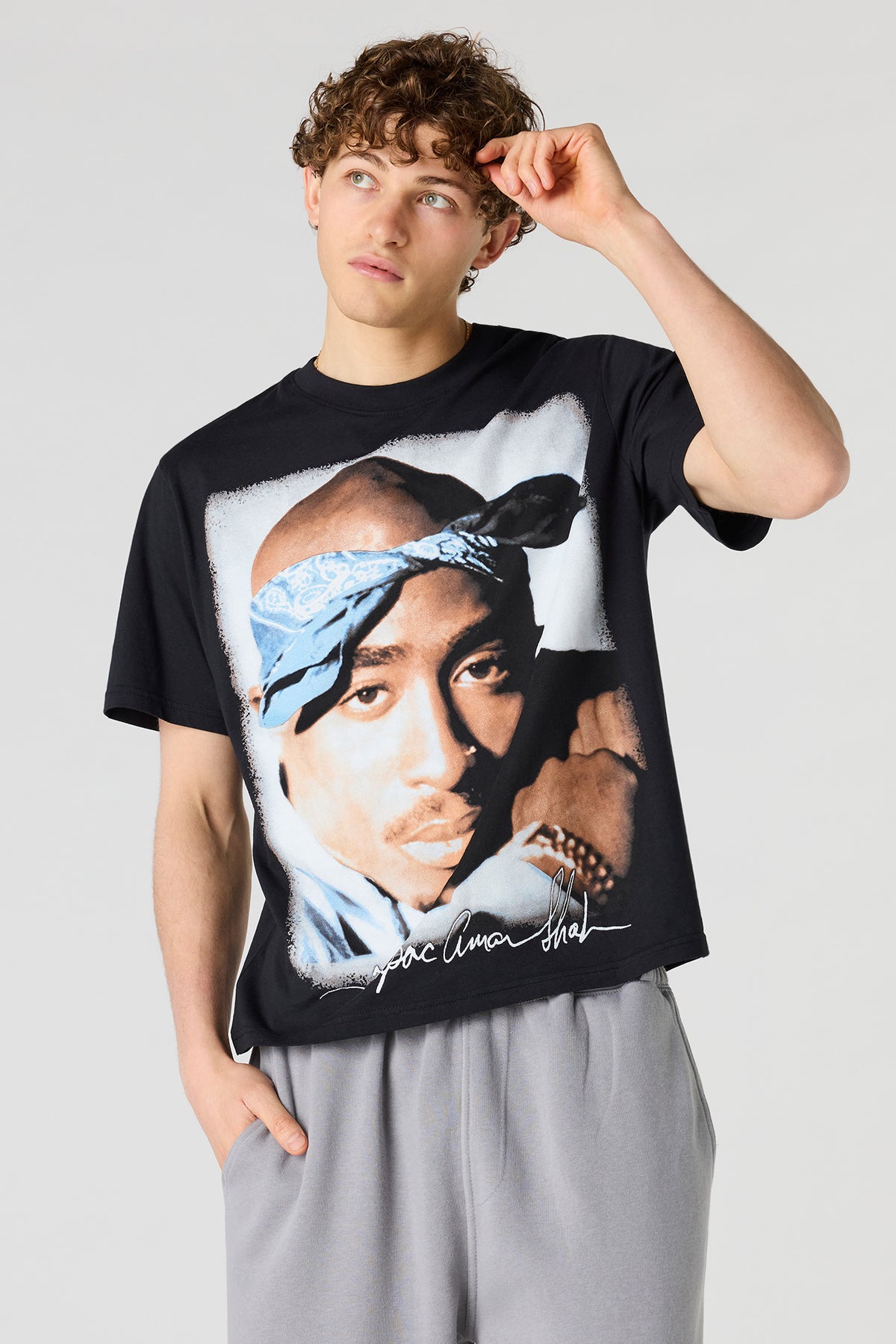Tupac Graphic T-Shirt - Black